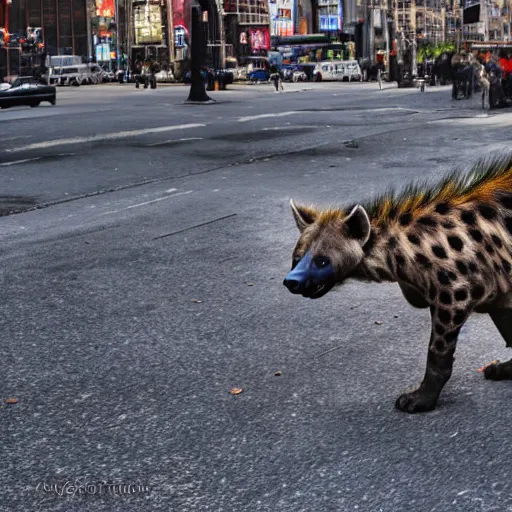 Prompt: Hyena`s attack NYC, Real Event, Realistic, HDR, 8K, Realism,