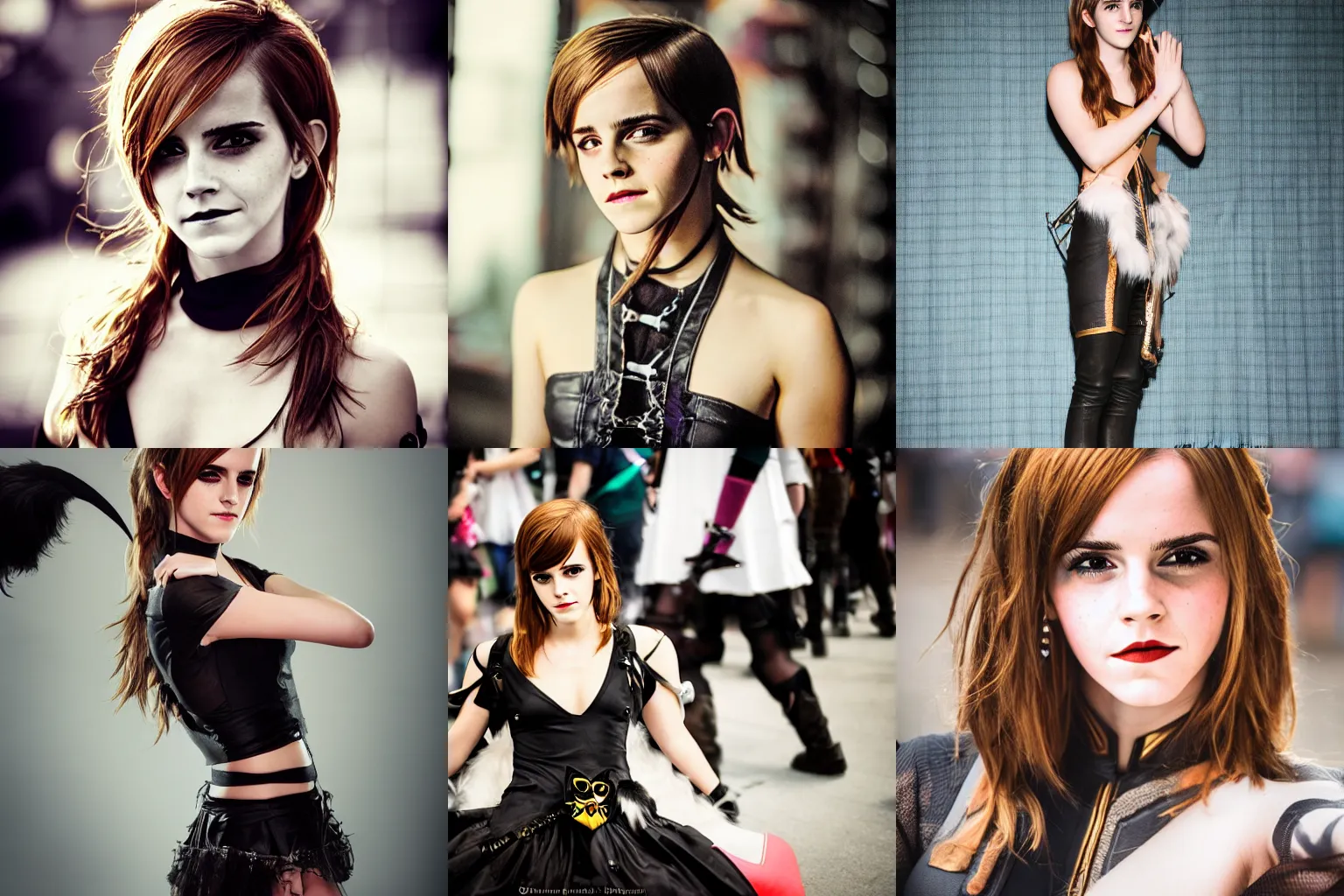 Prompt: emma watson dressed as a catgirl from final fantasy at comiccon, 50mm photography, portrait photography, SFW, professional photography