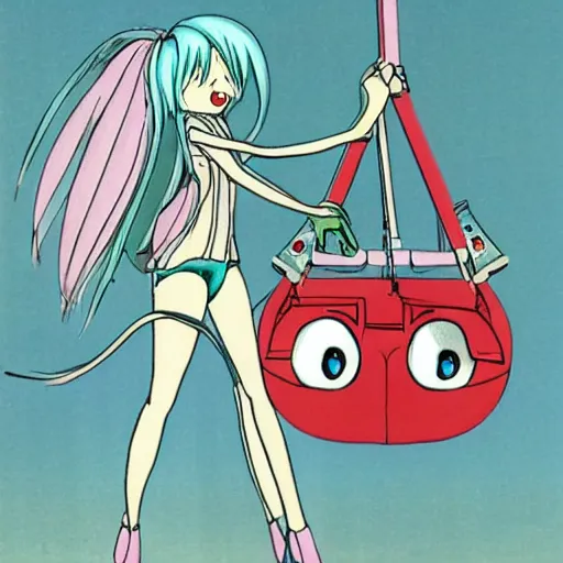 Image similar to hatsune miku drawn by gary larson