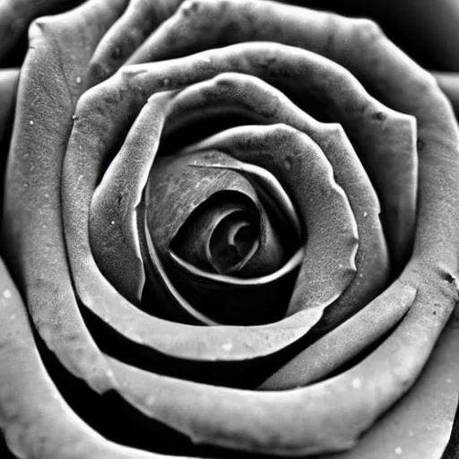 Image similar to award - winning macro of a beautiful black rose made of glowing molten magma