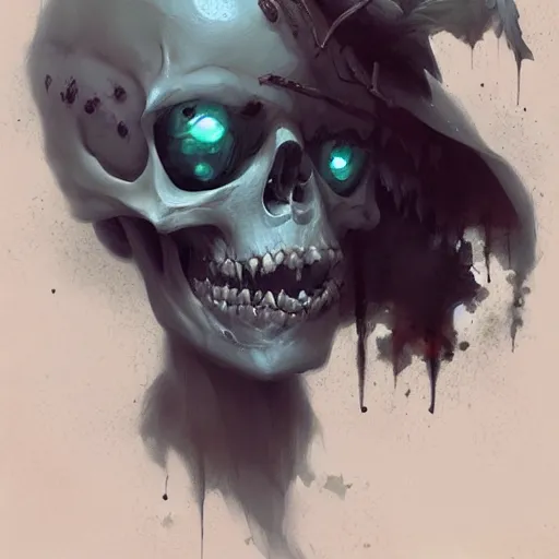 Image similar to 💀🍄, Greg rutkowski, Trending artstation, cinematográfica, digital Art