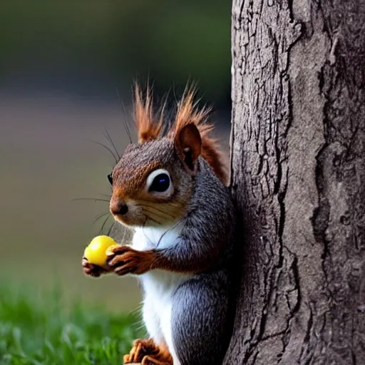 Image similar to squirrel in style of minions movie