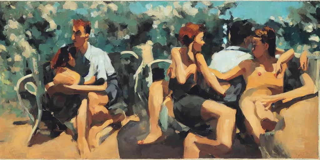 Image similar to lovers heatwave ben aronson 1950