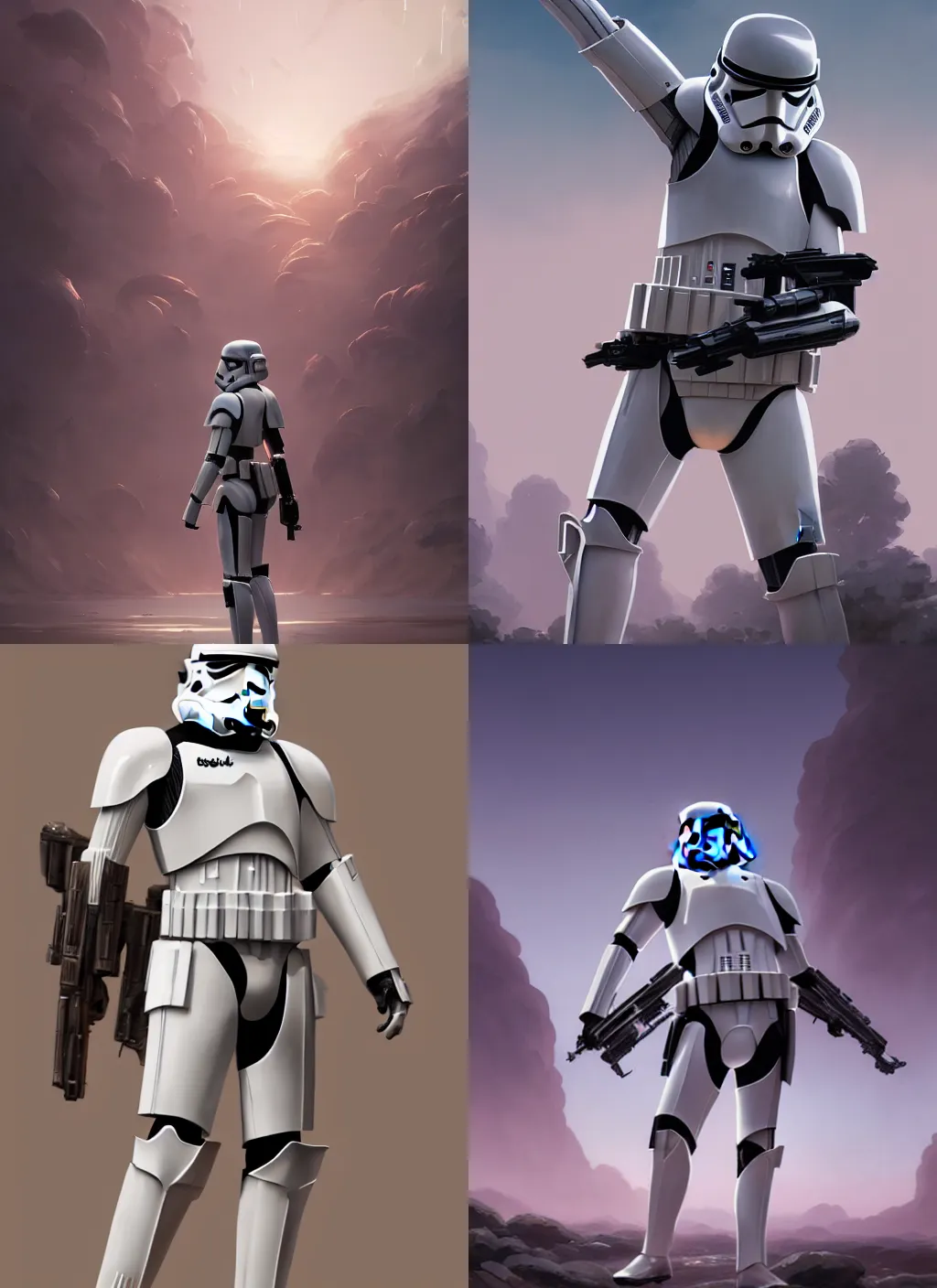 Prompt: highly detailed full body shot of storm trooper, full body shot, unreal engine, fantasy art by greg rutkowski, loish, rhads, makoto shinkai and lois van baarle, ilya kuvshinov, rossdraws, tom bagshaw, global illumination, radiant light, detailed and intricate environment