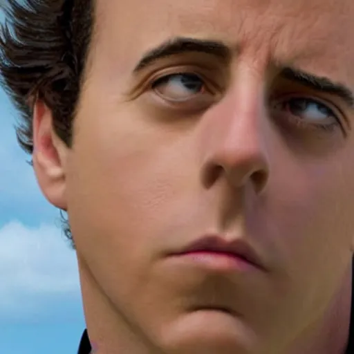 Image similar to Live Action Still of Young Jerry Seinfeld in Breaking Bad, real life, hyperrealistic, ultra realistic, realistic, highly detailed, detailed, very detailed, cool, ultra detailed, very realistic, trending on artstation, epic, HD quality, 8k resolution, body and headshot, film still, real, detailed face, very detailed face, real life