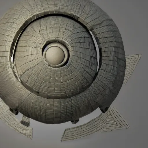 Image similar to ancient space station symbolizing a snake's nest, octane render
