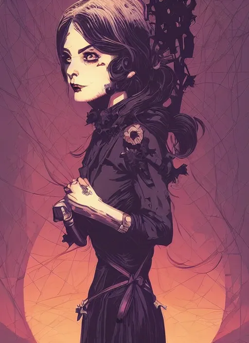 Image similar to beautifull gothic maiden, cute face. dark fantasy, d & d, artstation, art by petros afshar, tom whalen, laurie greasley and greg rutkowski and ilya kuvshinov