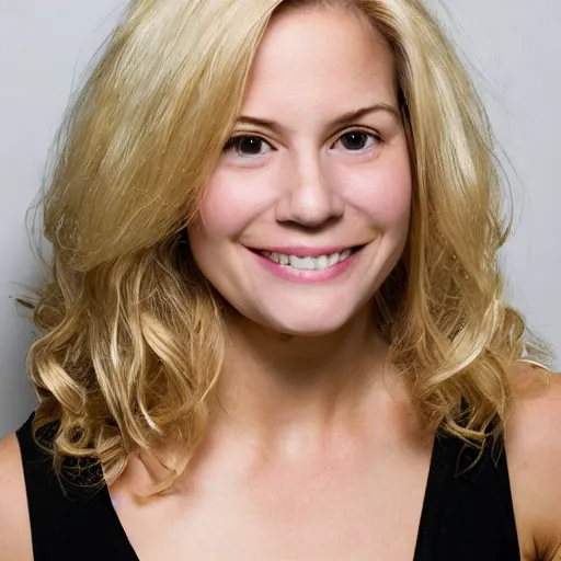Prompt: face of blonde Abigail Shapiro