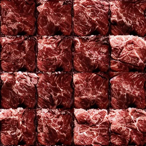 Prompt: meat bricks texture