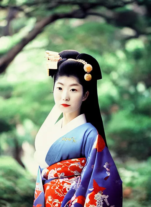 Prompt: Portrait Photograph of a Japanese Geisha Agfa Vista 200