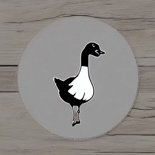 Image similar to cute goose, decal design