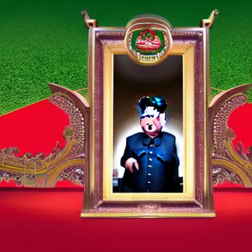 Image similar to kim jong un on a green screen, photography,