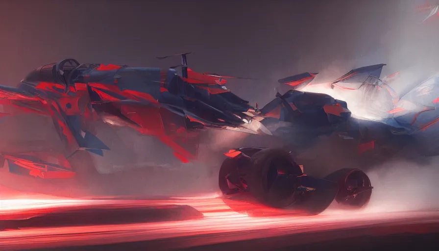 Prompt: a beautiful painting of the red bull, ray traced lighting by kalin popov and greg rutkowski