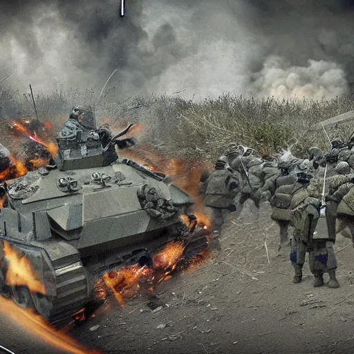 Image similar to ukraine war footage, linkedin art style