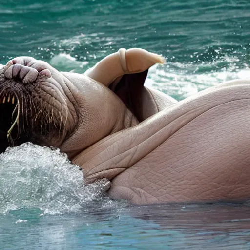 Image similar to freya the walrus enjoying heaven