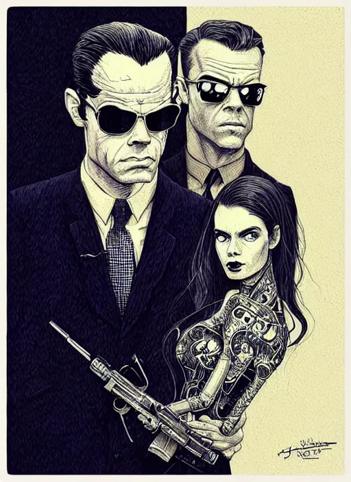 Prompt: highly detailed portrait of agent smith, magnificent, photographic realistic background, by james gilleard, by joe fenton, by kaethe butcher, trending on instagram, award winning details