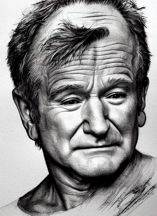 Prompt: portrait, Robin Williams, watercolor, dramatic lighting, cinematic, establishing shot, extremly high detail, foto realistic, cinematic lighting, pen and ink, intricate line drawings, by Yoshitaka Amano, Ruan Jia, Kentaro Miura, Artgerm, post processed, concept art, artstation, matte painting, style by eddie mendoza, raphael lacoste, alex ross