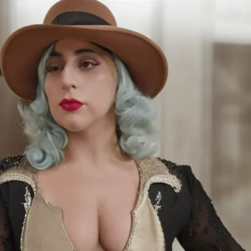 Prompt: still of early 2 0 s lady gaga in westworld tv series