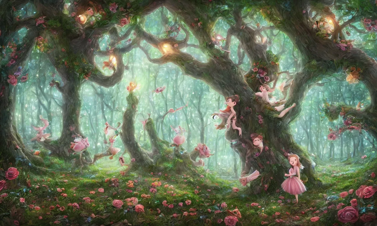 Prompt: fairy tale forest painted by Nicoletta Ceccoli, vivid colors, high details, cinematic, 8k resolution, beautiful detailed, photorealistic, digital painting, artstation, concept art, smooth, sharp focus, illustration, fantasy background, artstation trending, octane render, unreal engine