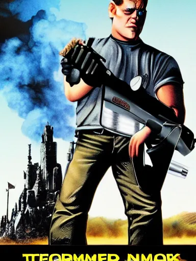 Image similar to terminator 2 starring shrek poster hd