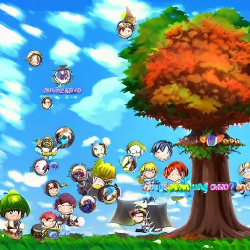 Image similar to maplestory grand tree, background image, no text, no words