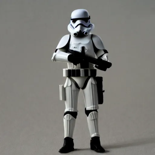 Prompt: WW1 Star Wars Stormtrooper, Wide shot