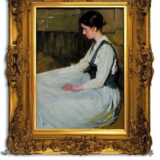 Image similar to photo of young woman by stanhope forbes