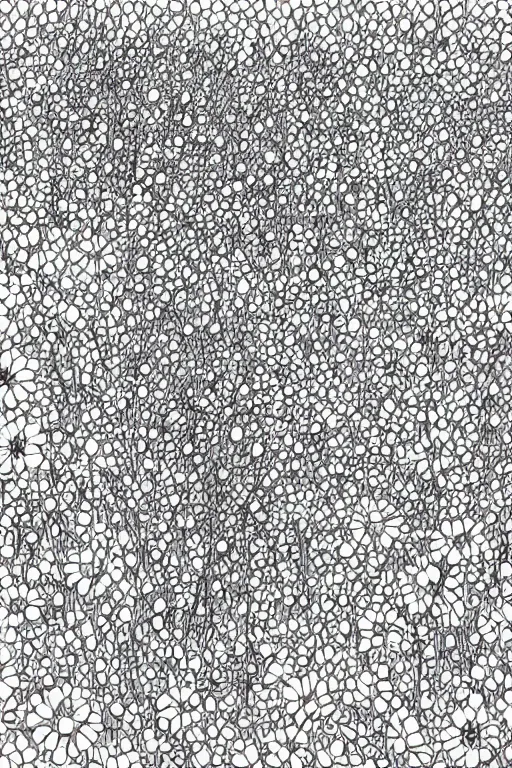 Image similar to spring flowers, happy and beautiful, by ivan marchuk, thick black lineart, anime