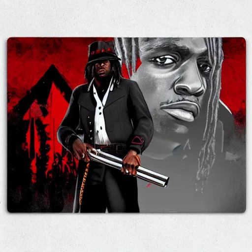 Image similar to Rapper Chief Keef In red dead redemption 2 digital art 4K quality super realistic