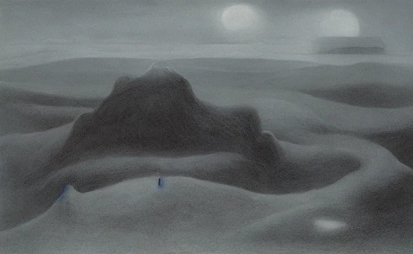 Prompt: dreamy landscape by zdzisław beksiński