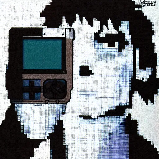 Prompt: fuzzy photo of a gameboy, yoji shinkawa