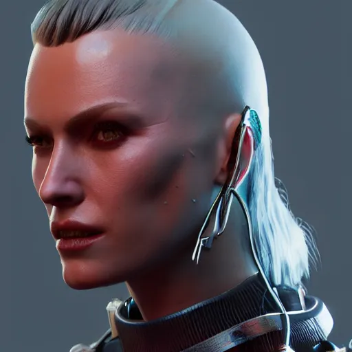 Image similar to cyberpunk 2 0 7 7, johnny silverhand, artstation, style of marcin blaszczak, concept by lea leonowicz, in - game hair by bill daly, blender, zbrush, marvelous designer substance, 3 d painter photoshop, photoshop, maya