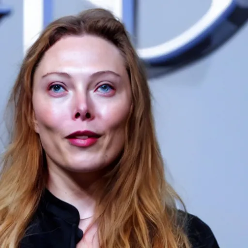 Prompt: ( elon musk ) have a face of scarlet johanson. symmetric face, coherent face, coherent eyes,