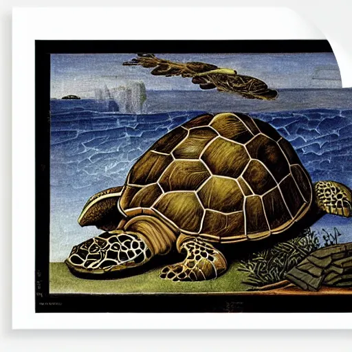 Image similar to turtle typing on a computer at the office by botticelli hd