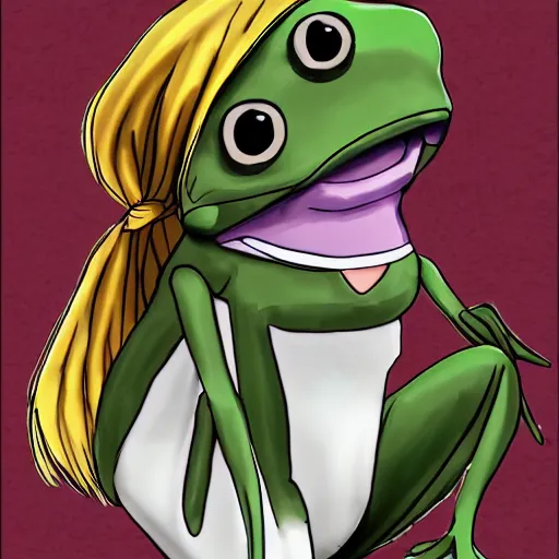 Image similar to anonymous anime frog