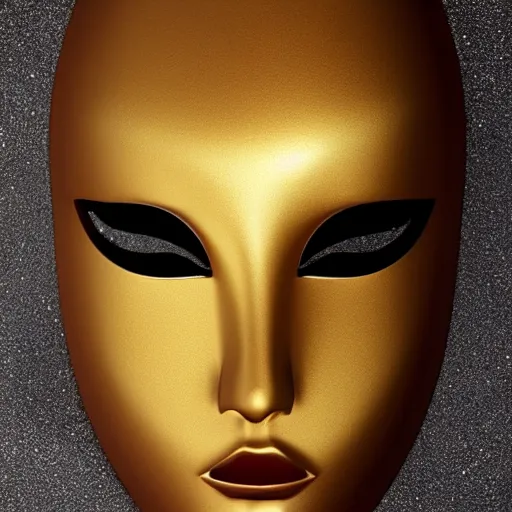 Image similar to cosmic party mask, silky texture, golden, elegant, aesthetic, 4 k, hd, digital art, realistic