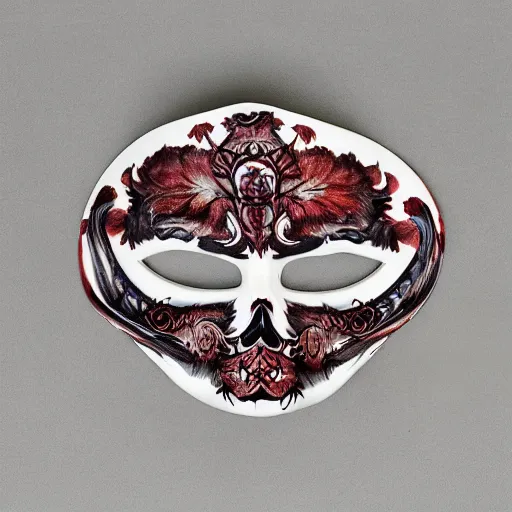 Image similar to lucifer porcelain mask, evil aura
