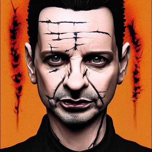 Prompt: portrait of dave gahan as a young zombie with cuts on it's face, 7 days to die zombie, fine art, award winning, intricate, elegant, sharp focus, cinematic lighting, highly detailed, digital painting, 8 k concept art, art by guweiz and z. w. gu and alex konstad and brom, masterpiece, 8 k