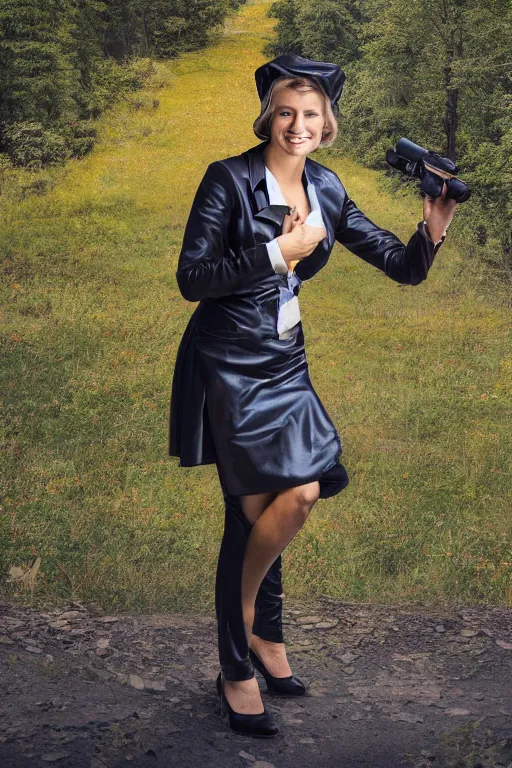 Prompt: woman in a bitcoin costume, posing in liberland, photo by annie liebovitz