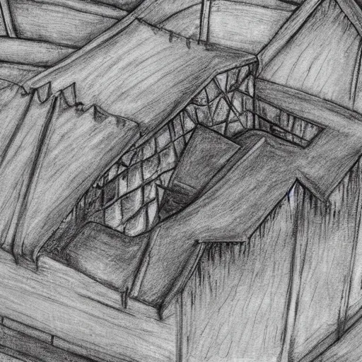Prompt: lineart of a medieval building in a field, white charcoal, black canvas, birds eye view