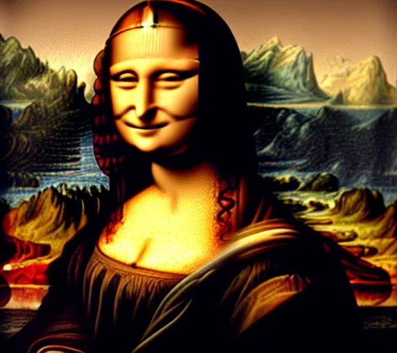 Prompt: A portrait of mona lisa smoking a giant joint, smoke, 8k, hyper-detailed, cinematic