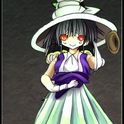 Prompt: suwako moria from touhou, anime