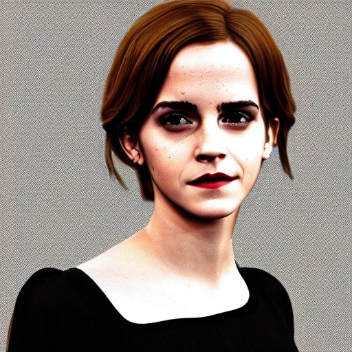 Image similar to emma watson as hermione granger transforming into a black cat, 3 d render