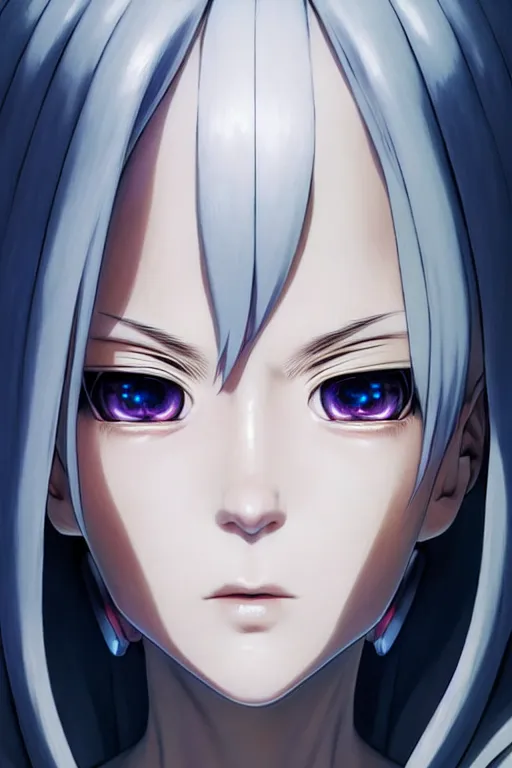 Image similar to portrait Anime cyborg girl in nun clothes, holy church Warhammer 40000, cute-fine-face, white-hair pretty face, realistic shaded Perfect face, fine details. Anime. realistic shaded lighting by Ilya Kuvshinov katsuhiro otomo ghost-in-the-shell, magali villeneuve, artgerm, rutkowski, WLOP Jeremy Lipkin and Giuseppe Dangelico Pino and Michael Garmash and Rob Rey