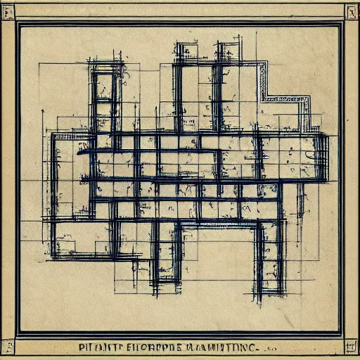 Prompt: blueprint diagram schematic of arcane eldritch mystical magic