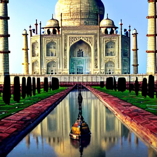 Image similar to the taj mahal made out of cubes