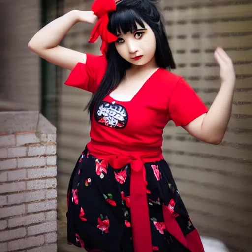 Image similar to reimu hakurei iq 4, 1 5 0 mp, 5 0 mm, f 1. 4, iso 2 0 0, 1 / 1 6 0 s, natural light, adobe photoshop, adobe lightroom, photolab, affinity photo, photodirector 3 6 5