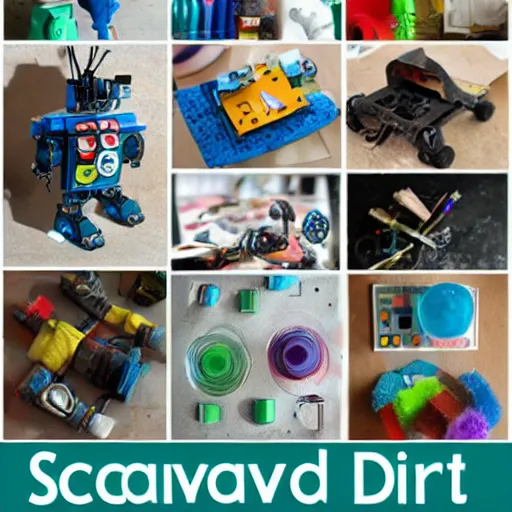 Image similar to scavenged robot craft supplies