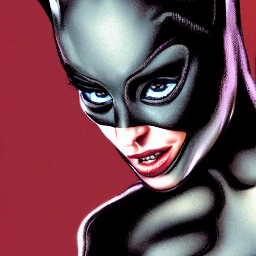 Image similar to High definition, high octane, award winning photo of Catwoman, realistic.