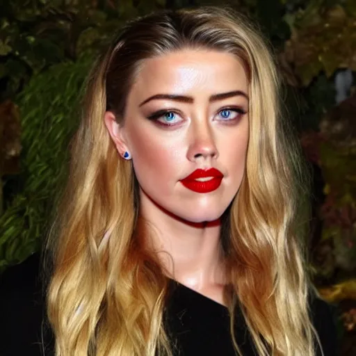 Image similar to gourd shaped like the face of amber heard hybrid intercross mix as a gourd